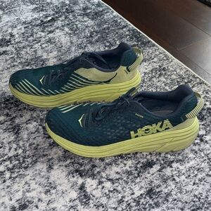 Men’s Hoka Rincon Athletic Shoes in Navy and Lime